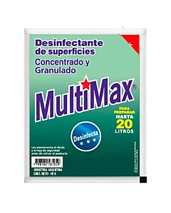 Desinfectante Multimax Para Diluir En Polvo  Rinde 20 Litros 40 G