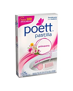 Pastilla Para Inodoro Poett Primavera Con Red 25gr