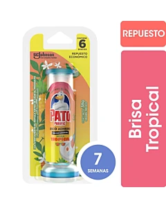 Discos Adhesivos Para Inodoro Pato Brisa Tropical Repuesto 38gr