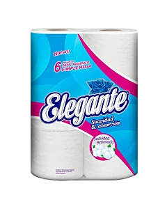 Papel Higienico Elegante Simple Hoja 30 M 6 U