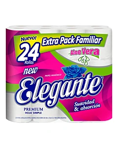 Papel Higiénico Elegante Blanco 24 Rollos X 30mts