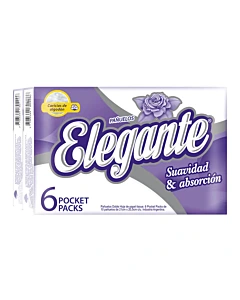 Pañuelos Descartables Elegante 6 U Pocket De 10 Pañuelos