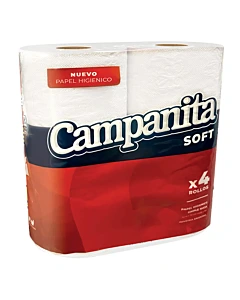 Papel Higienico Campanita Soft Simple Hoja 4 U 30 Mt