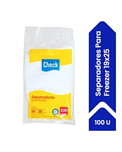 Separadores Para Freezer Check 19 Cm X 25 Cm 100 U