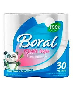 Papel Higiénico Boral Doble Hoja 30m 4u