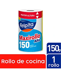 Rollo De Cocina Felpita Maxi 150 Paños 1 U