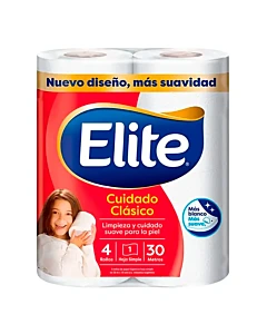 Papel Higiénico Elite Simple Hoja 4 U 30 M
