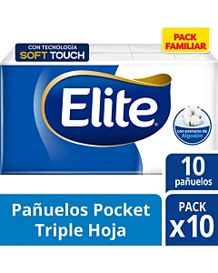 Pañuelos Pocket Elite Triple Hoja Pack De 10