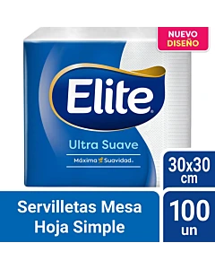 Servilletas Elite Hoja Simple 30x30cm 100u