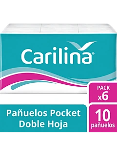 Pañuelos Pocket Carilina Doble Hoja Pack 6