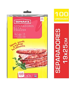 Separadores Para Freezer Separata  19x25cm X 100u