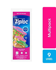 Bolsa Hermética Ziploc Inteligente Multipack 9u
