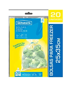 Bolsas Para Freezer Separata 25x35cm X 20u