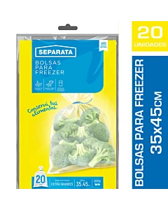 Bolsas Para Freezer Separata 35 Cm X 45 Cm 20 U