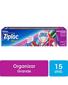 Bolsa Hermética Ziploc Organizar Grande 15u
