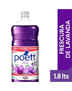 Limpiador Líquido Aromatizante Poett Frescura De Lavanda 1.8 Lts