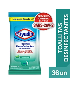 Toallitas Desinfectantes Ayudín Fresco (Flowpack) 35 U