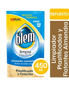 Limpiador De Pisos Plastificados Y Flotantes Blem Original Repuesto Económico 400ml