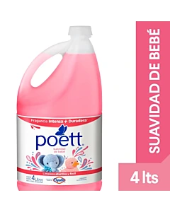 Limpiador Líquido Aromatizante Poett Suavidad De Bebé 4 Lts
