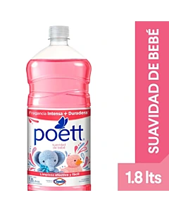 Limpiador Líquido Aromatizante Poett Suavidad De Bebé 1.8 Lts