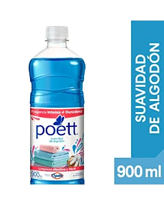Limpiador Líquido Aromatizante Poett Suavidad De Algodón 900 Ml
