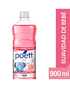 Limpiador Líquido Aromatizante Poett Suavidad De Bebé 900 Ml