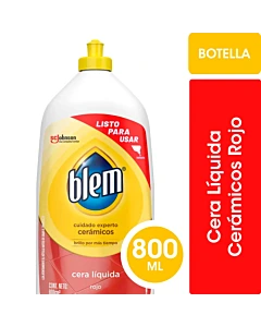 Cera Líquida Pisos Blem Cerámicos Rojo Botella 800ml