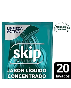 Jabón Líquido Para Ropa Skip Concentrado Limpieza Activa Para Ciclos Cortos 800 Ml