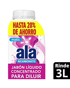 Jabón Líquido Para Ropa Ala Lavado Total Con Bicarbonato Para Diluir 500 Ml