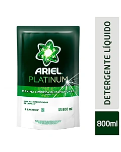 Jabón Líquido Para Ropa Ariel Platinum 800 Ml.