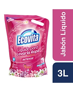 Jabon Liquido Para Ropa Ecovita Intense 3lt
