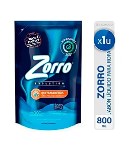 Jabon Liquido Zorro Quitamanchas 800 Ml