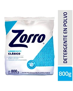 Jabón En Polvo Zorro Be Clásico 800 G