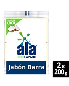 Jabon Barra Ala Ecolavado Coco 400g