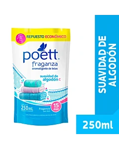 Aromatizante De Tela Fraganza Suavidad De Algodón Repuesto Poett X 250 Ml