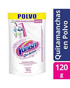 Quitamanchas En Polvo Vanish Potenciador White 120 G
