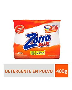 Jabón En Polvo Zorro Plus Matic 400 G