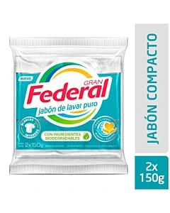 Jabón Gran Federal Tradicional 2 U 150 G