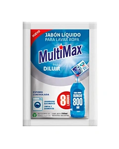 Jabón Líquido Multimax Para Ropa Para Diluir Rinde 800ml X200ml