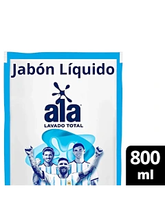Jabón Líquido Para Ropa Ala Lavado Total 800 Ml