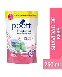 Aromatizante De Tela Fraganza Suavidad De Bebé Repuesto Poett X 250 Ml