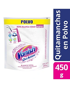 Quitamanchas En Polvo Vanish Potenciador White 450 G