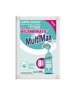 Jabón Líquido Para Ropa Multimax Con Bicarbonato 200 Ml