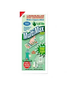 Lavavajillas Detergente Multimax Para Diluir Aloe Vera (Rinde 300 Ml.) 100 Ml.