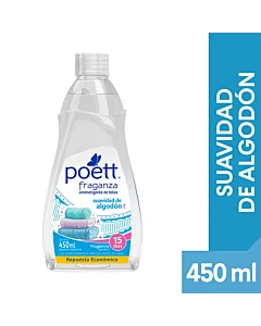 Aromatizante De Telas Poett Fraganza Suavidad De Algodón Repuesto  450 Ml
