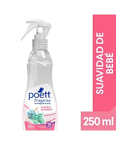 Aromatizante De Telas Poett Fraganza Suavidad De Bebé Gatillo 250 Ml