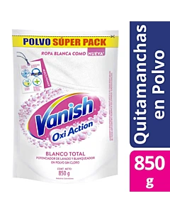 Quitamanchas En Polvo Vanish Potenciador White 850 G