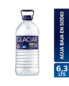 Agua Baja En Sodio Bidon Glaciar 6,3 Lt
