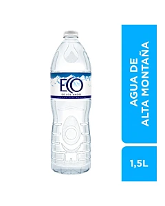 Agua Mineral De Manantial Sin Gas Eco De Los Andes 1.5 Lt