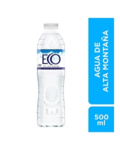 Agua Mineral De Manantial Sin Gas Eco De Los Andes 500 Cc